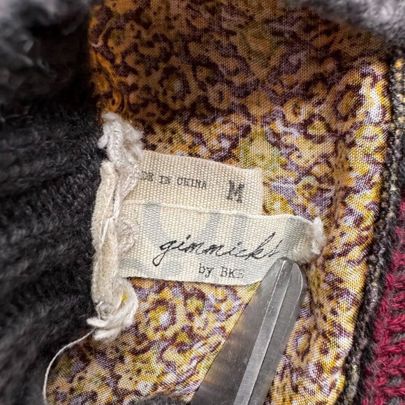 BKE Patchwork Knit Vest Women M Multicolor‎ Bohemian Tassels Cotton Western West - Picture 4 of 6